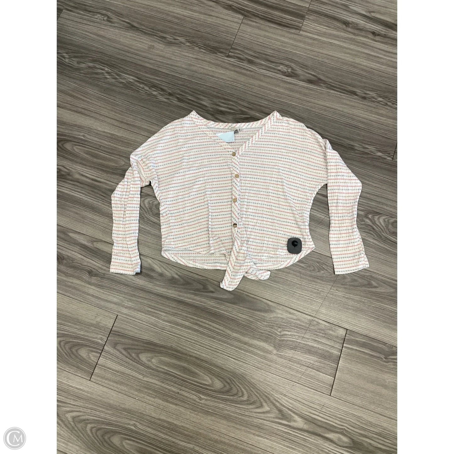 Top Long Sleeve By Paper Crane In Striped Pattern, Size: M