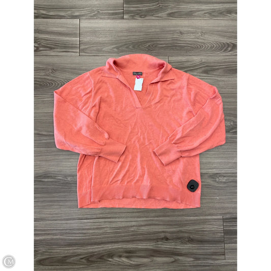 Top Long Sleeve By Vince Camuto In Peach, Size: Xl