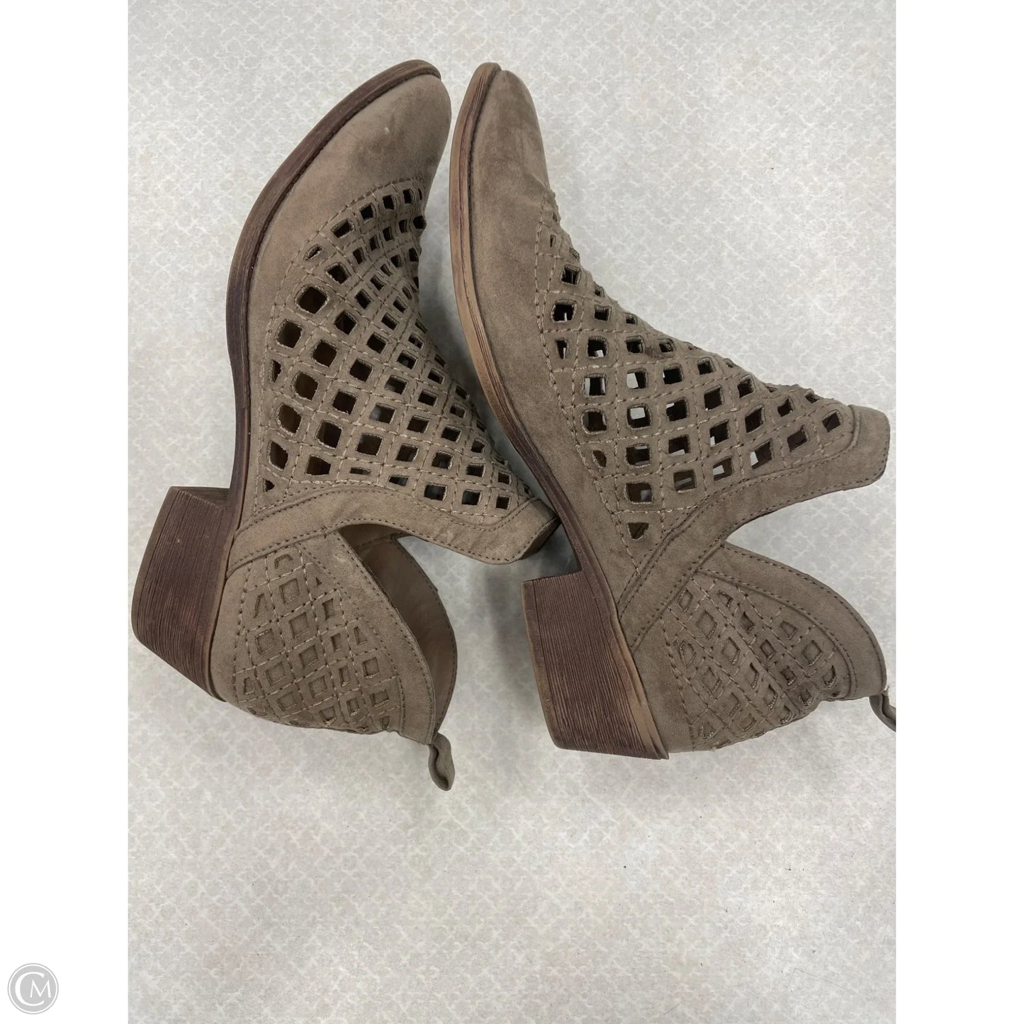 Boots Ankle Heels By Mossimo In Tan, Size: 10