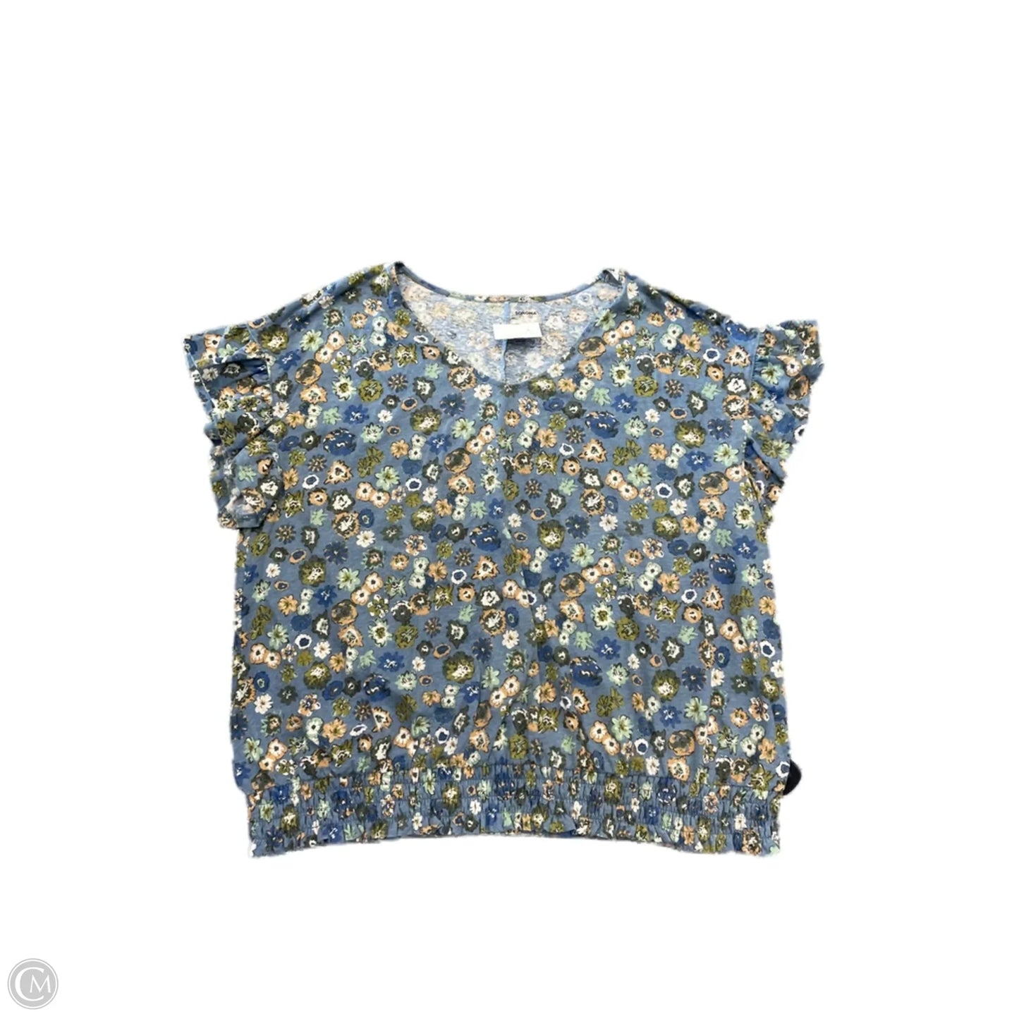 Top Short Sleeve By Sonoma In Floral Print, Size: 2x