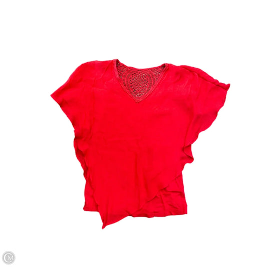 Top Short Sleeve By Apt 9 In Red, Size: S