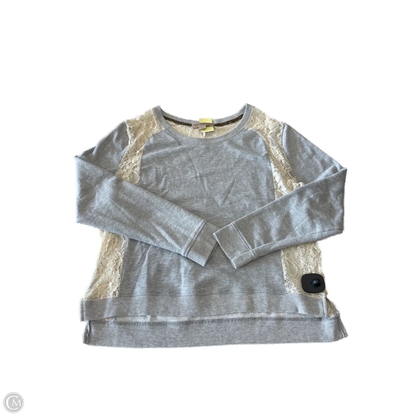 Sweatshirt Crewneck By Nine West In Grey, Size: L