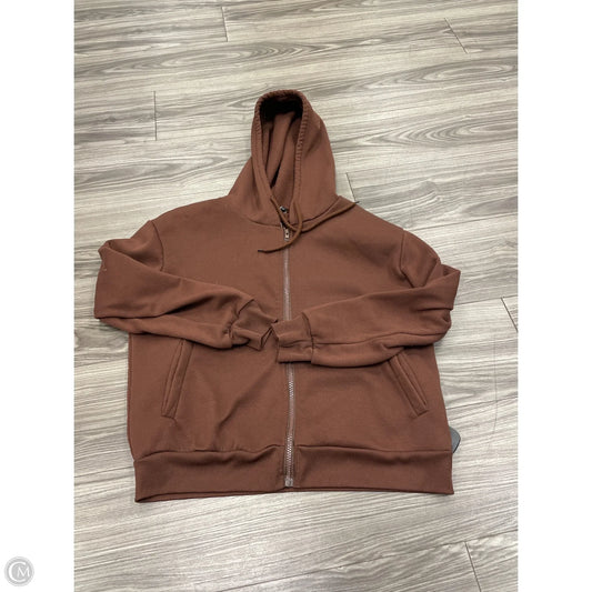 Sweatshirt Hoodie By Shein In Brown, Size: M