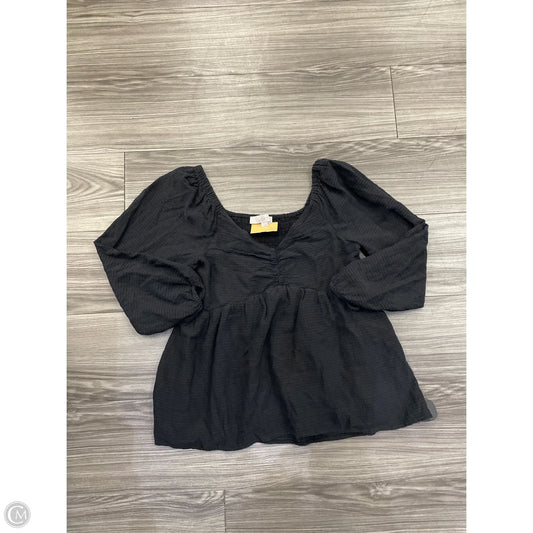Top Long Sleeve By Loft In Black, Size: 6
