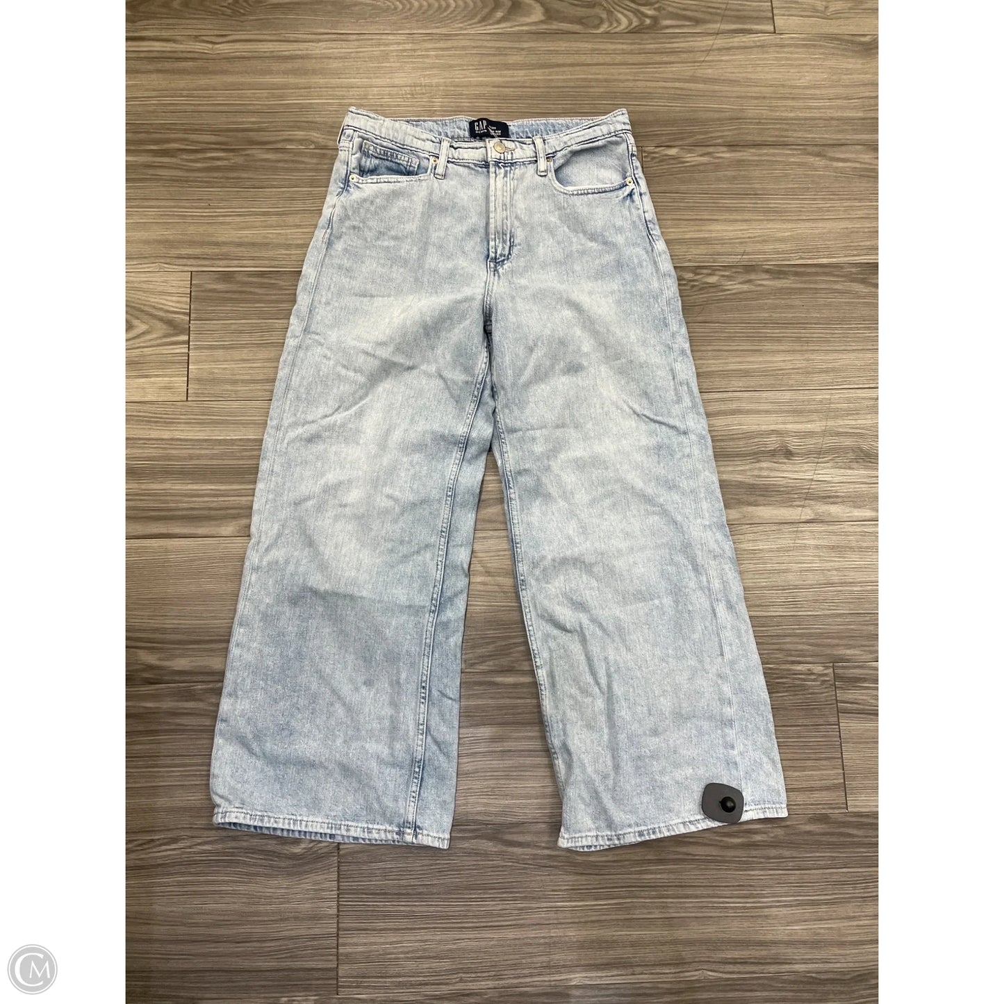 Jeans Wide Leg By Gap In Blue Denim, Size: 10