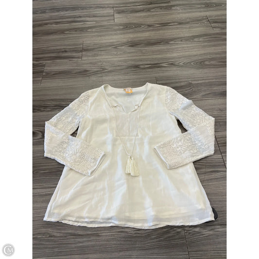 Blouse Long Sleeve By Sundance In Cream, Size: S