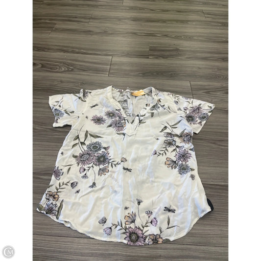 Top Short Sleeve By Old Navy In Floral Print, Size: M