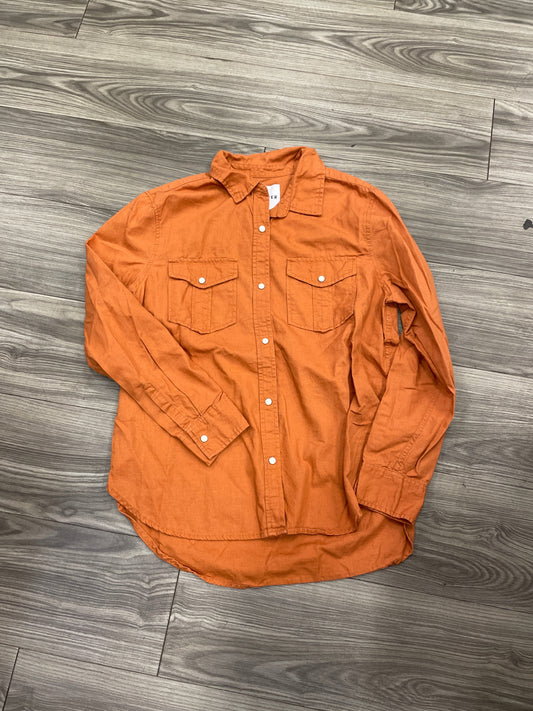 Top Long Sleeve By Clothes Mentor In Orange, Size: M