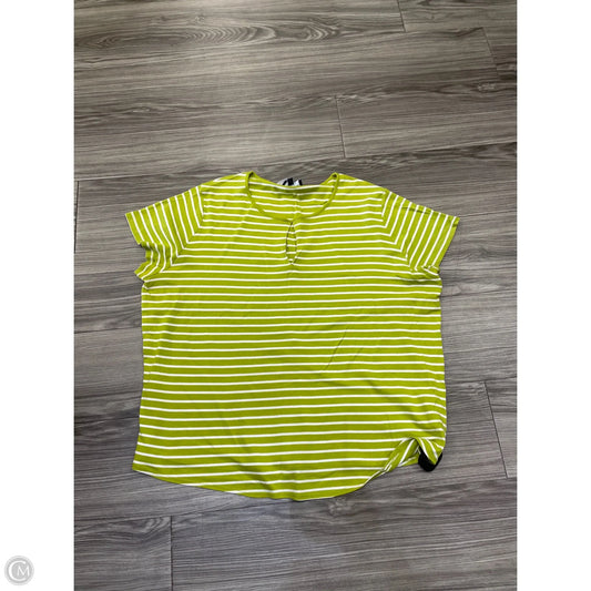 Top Short Sleeve By Jones New York In Striped Pattern, Size: 3x