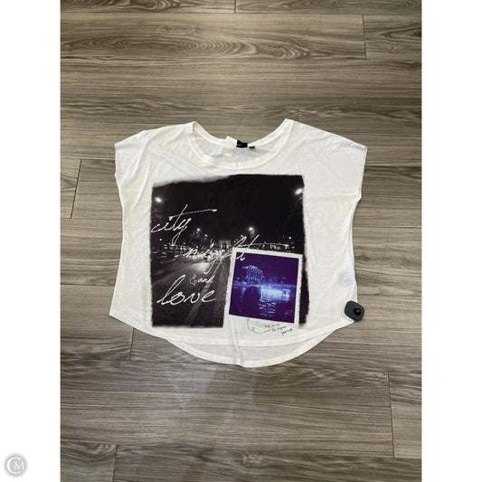 Top Short Sleeve By Rock And Republic In Black & White, Size: Xl