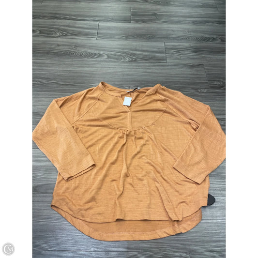 Top Long Sleeve By Sonoma In Orange, Size: Xl