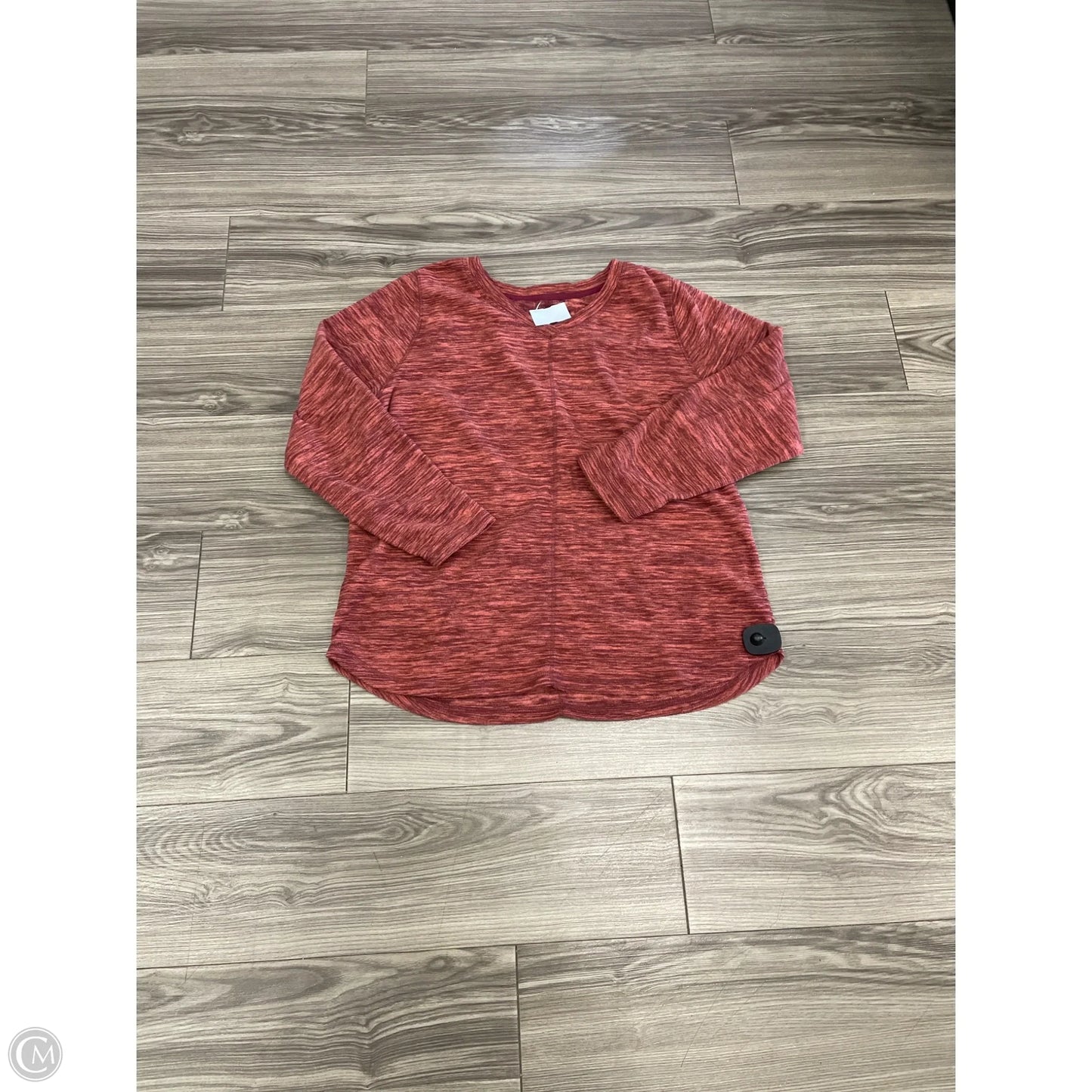 Top Long Sleeve By St Johns Bay In Pink & Red, Size: Xl