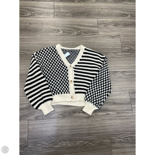 Cardigan By Clothes Mentor In Black & Cream, Size: M