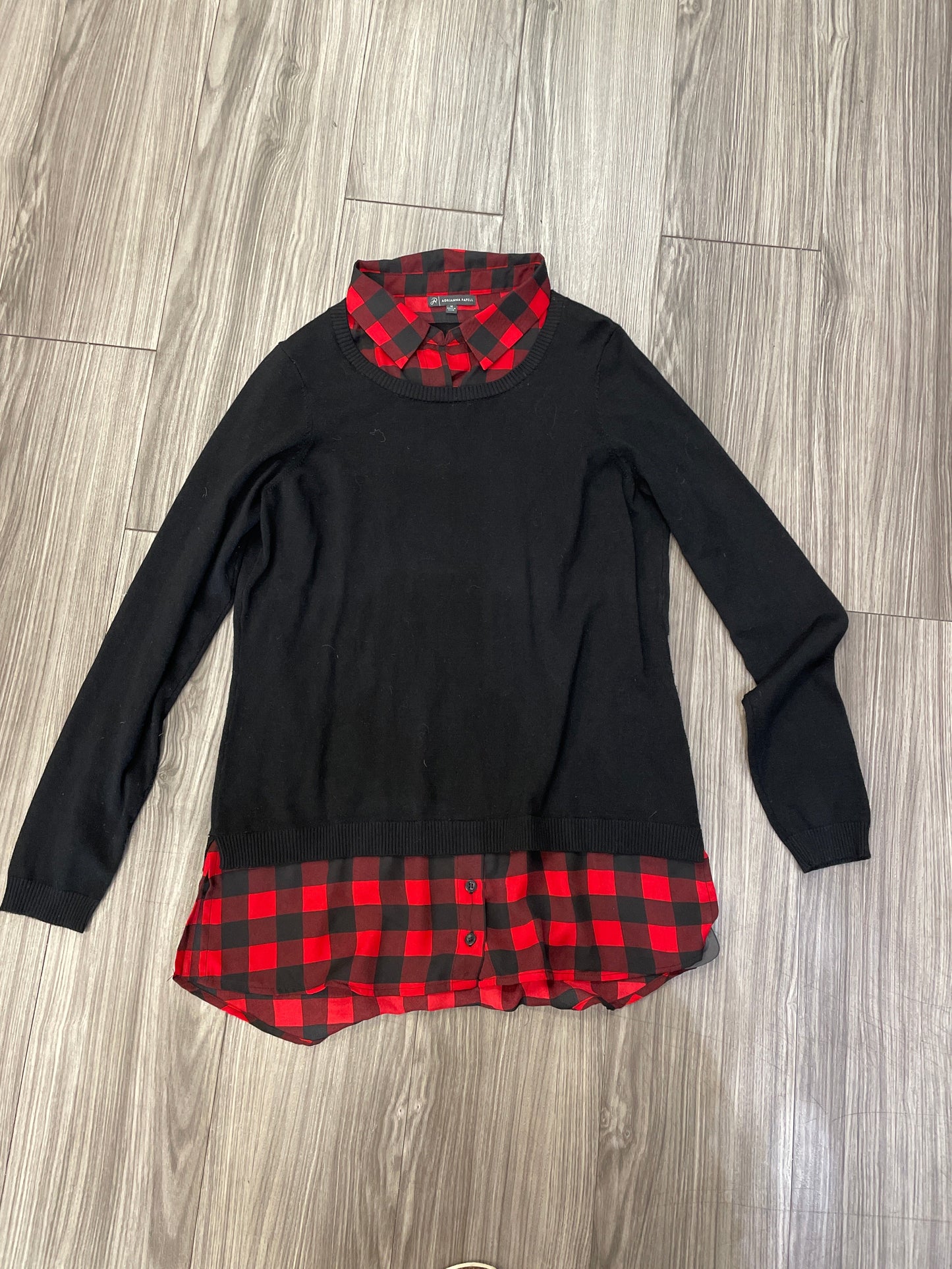 Black Top Long Sleeve Adrianna Papell, Size M