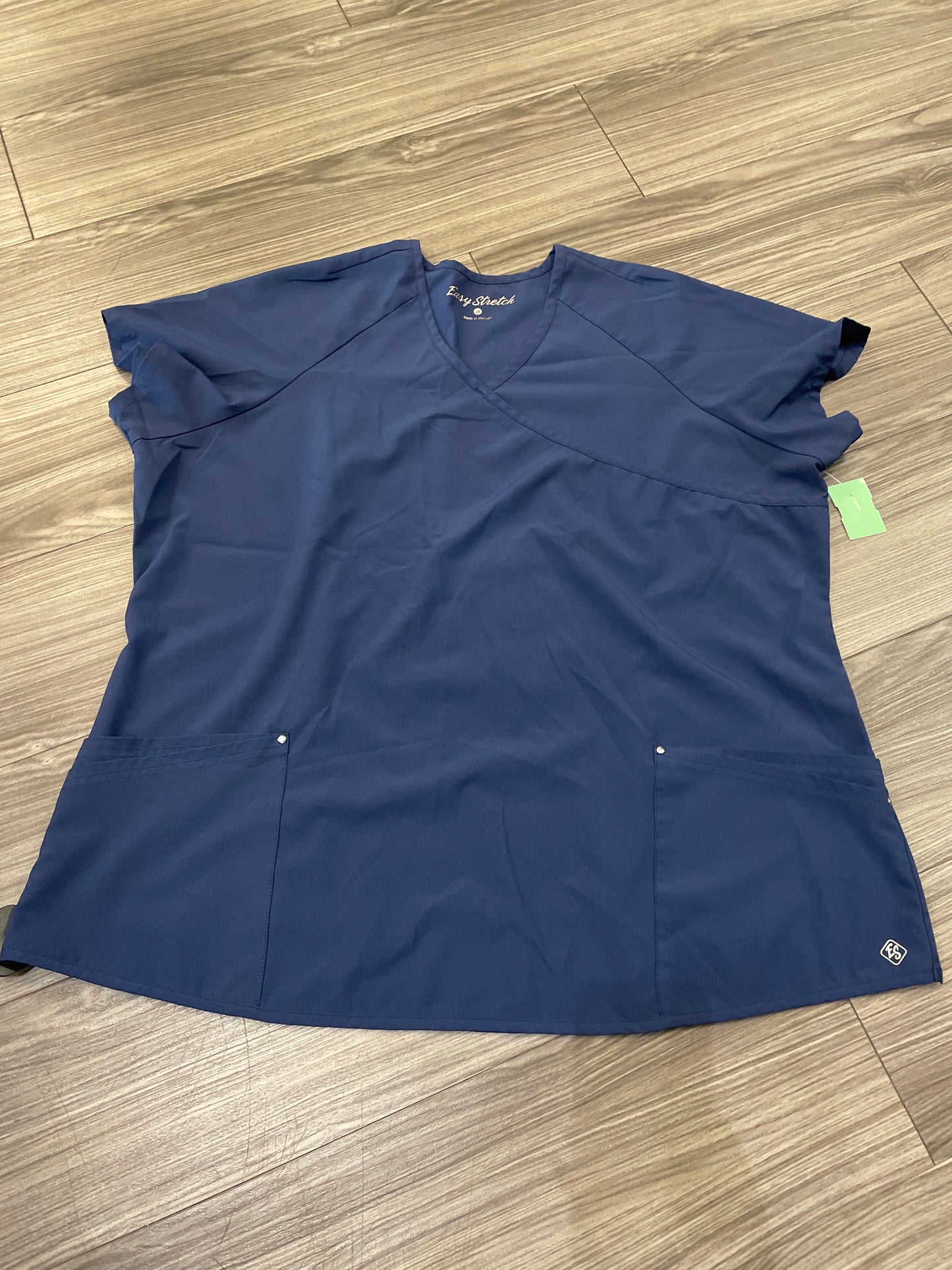 Blue Top Short Sleeve Clothes Mentor, Size Xxl