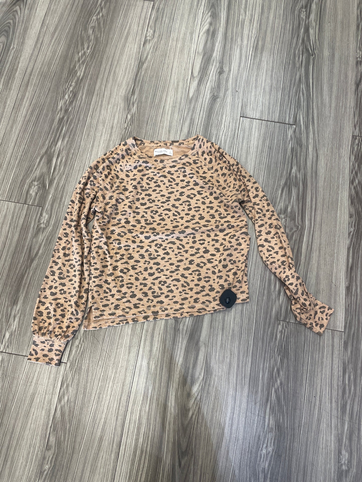 Animal Print Top Long Sleeve Abercrombie And Fitch, Size M