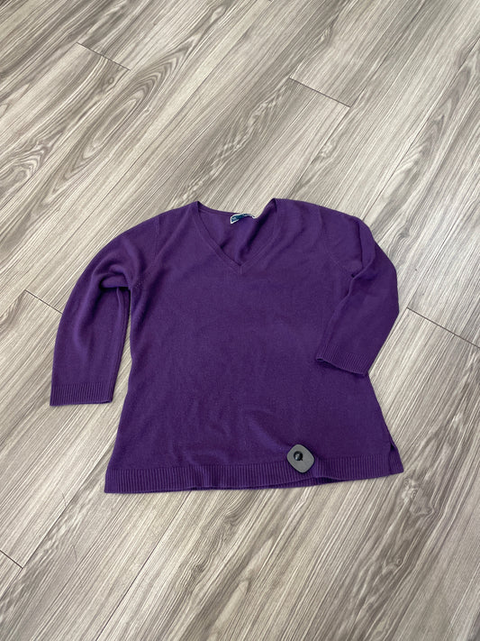 Sweater By Karen Scott In Purple, Size: L