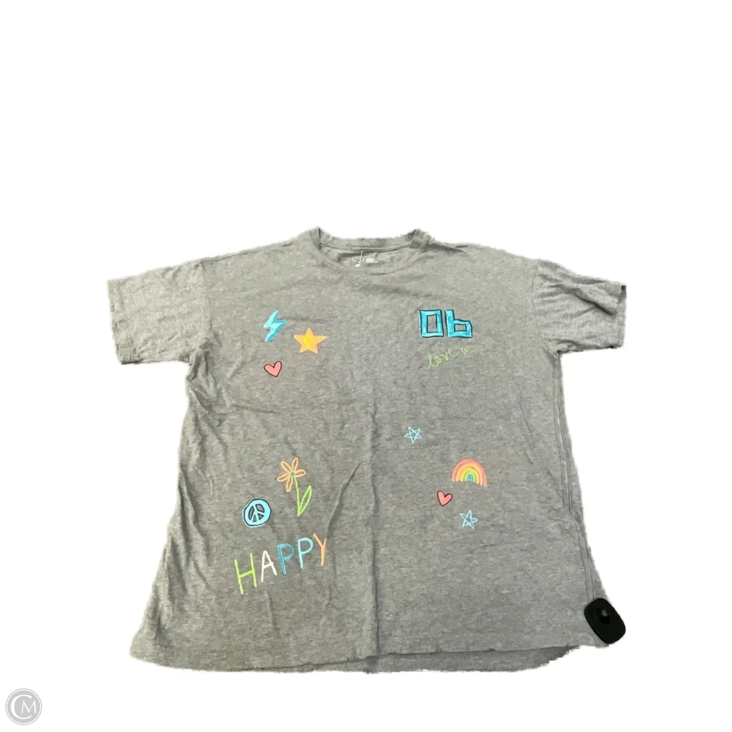 Top Short Sleeve By Aerie In Grey, Size: M