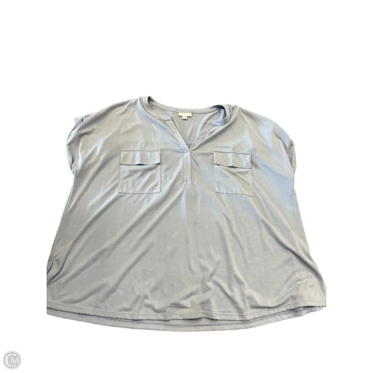 Blouse Short Sleeve By J. Jill In Blue, Size: 2x