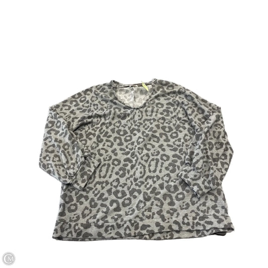 Top Long Sleeve By 143 Story In Grey, Size: 2x