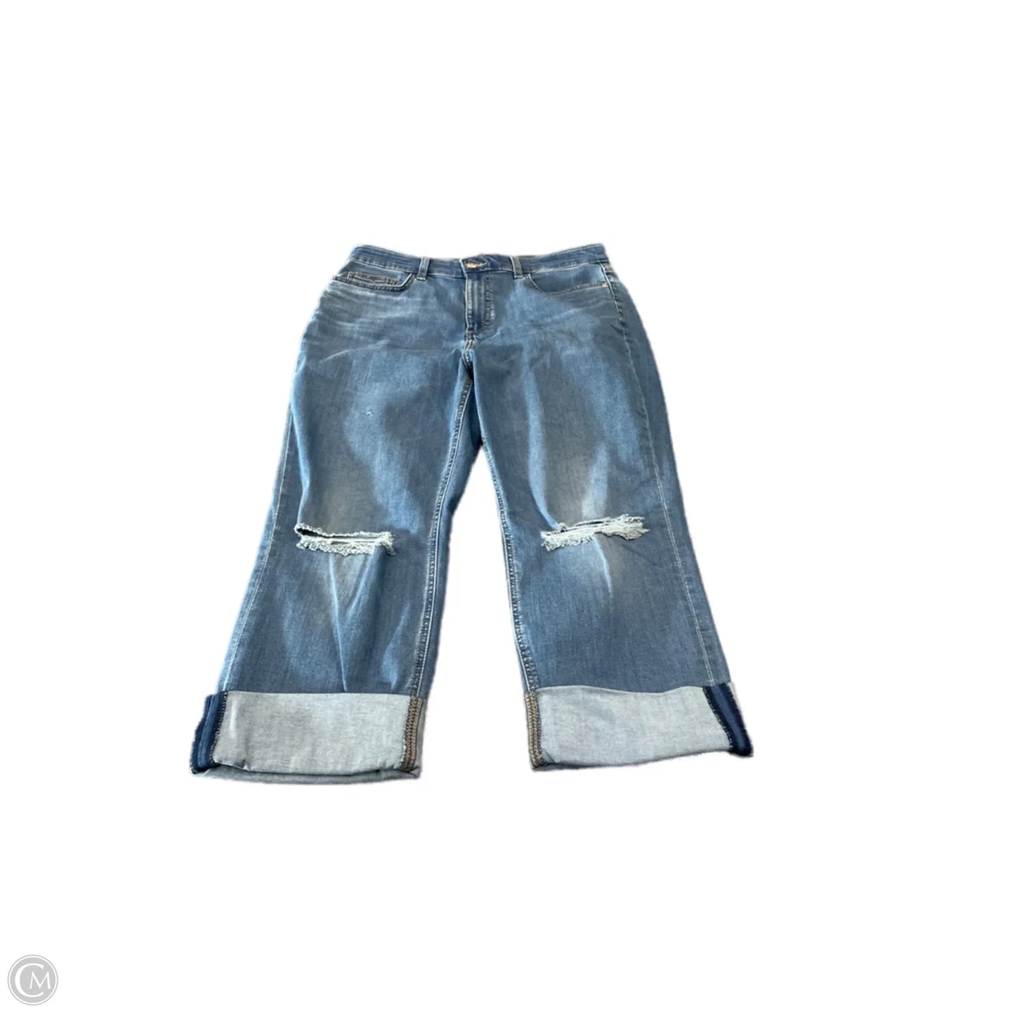 Jeans Straight By Lee In Blue Denim, Size: 14