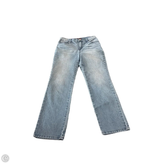 Jeans Straight By Gloria Vanderbilt In Striped Pattern, Size: 6