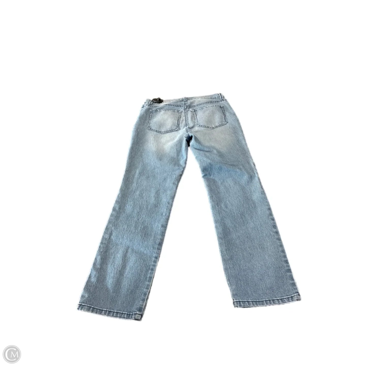 Jeans Straight By Gloria Vanderbilt In Striped Pattern, Size: 6