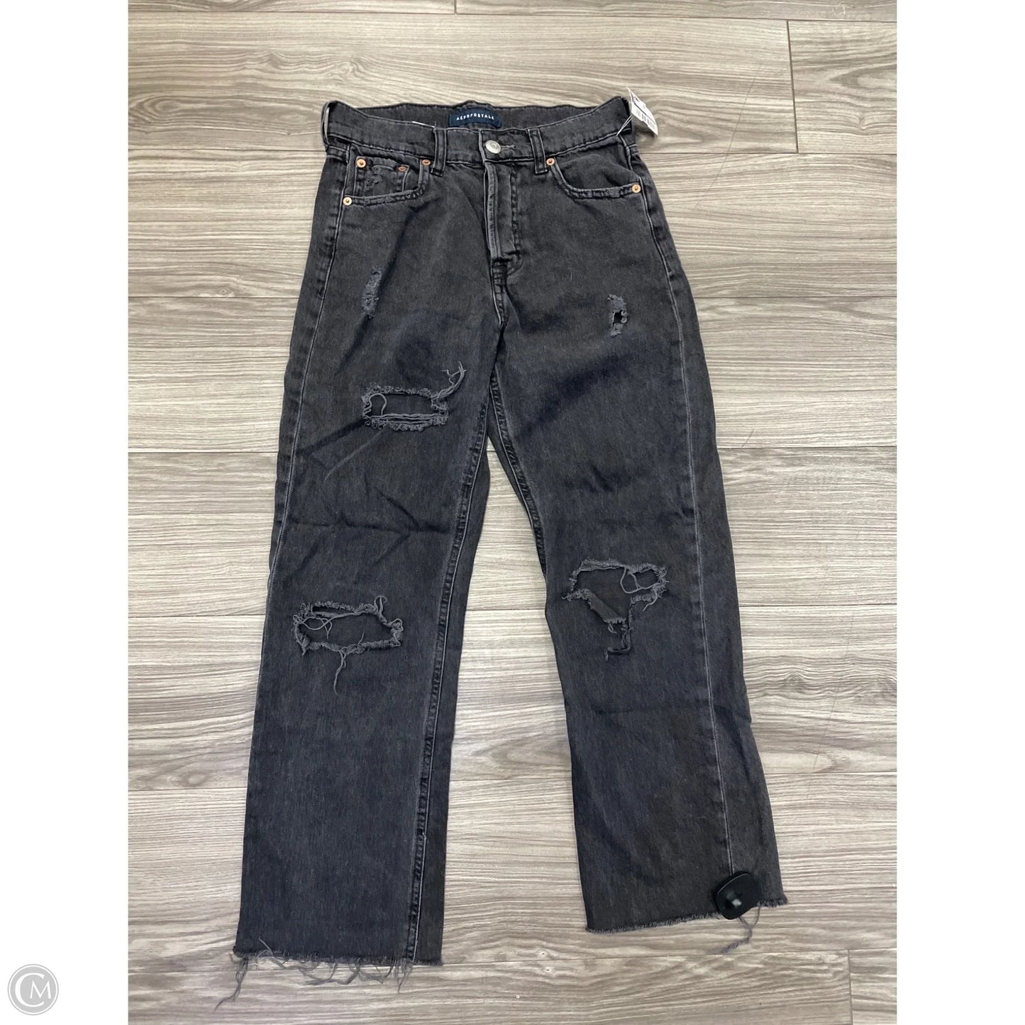 Jeans Boyfriend By Aeropostale In Black, Size: 0