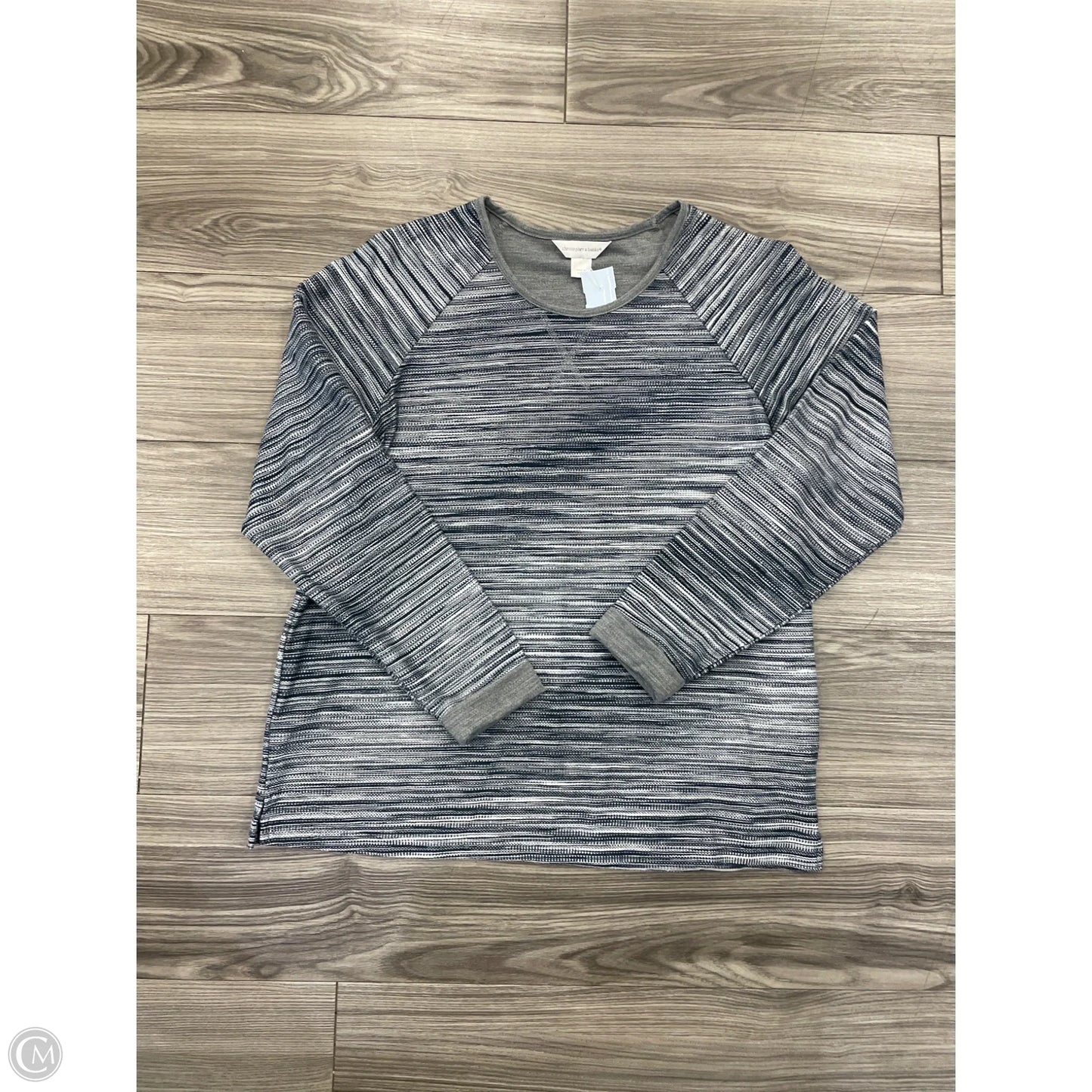 Top Long Sleeve By Christopher And Banks In Striped Pattern, Size: L