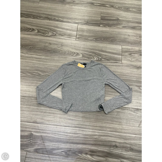 Top Long Sleeve By Forever 21 In Grey, Size: S