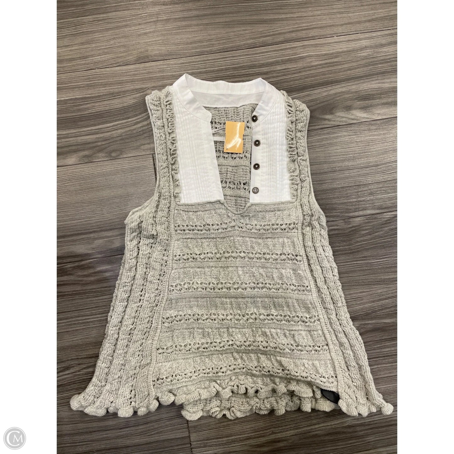 Tank Top By Anthropologie In Cream, Size: M