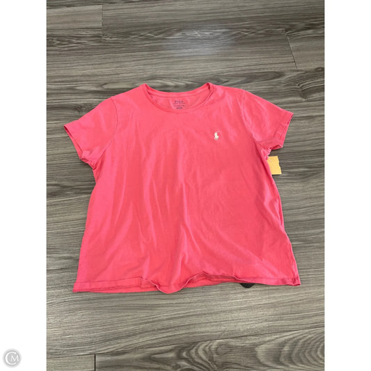 Top Short Sleeve By Polo Ralph Lauren In Pink, Size: Xl