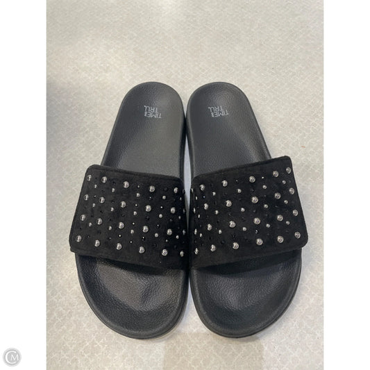 Sandals Flip Flops By Timeson In Black, Size: 10