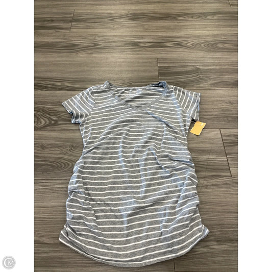 Top Short Sleeve By Motherhood In Striped Pattern, Size: S