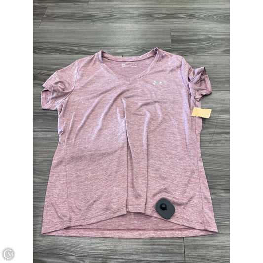 Top Short Sleeve By Under Armour In Pink, Size: Xl