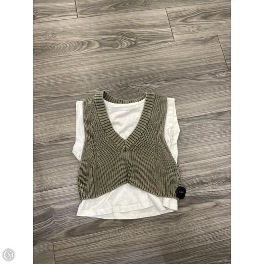 Top Short Sleeve By Pilcro In Green & White, Size: Xs