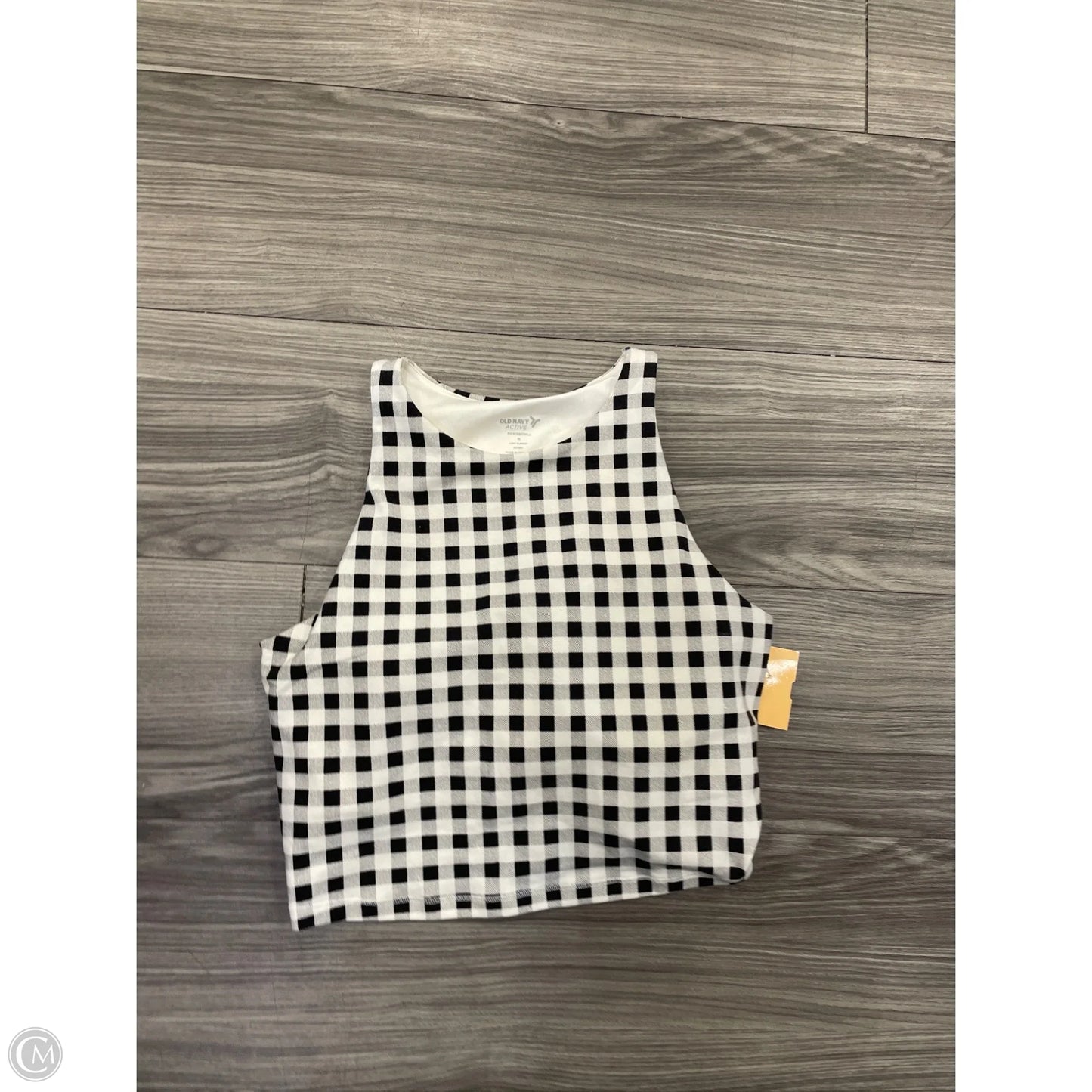 Athletic Tank Top By Old Navy In Plaid Pattern, Size: M