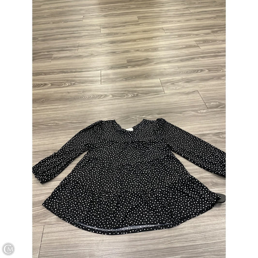 Top Long Sleeve By Monteau In Polkadot Pattern, Size: S