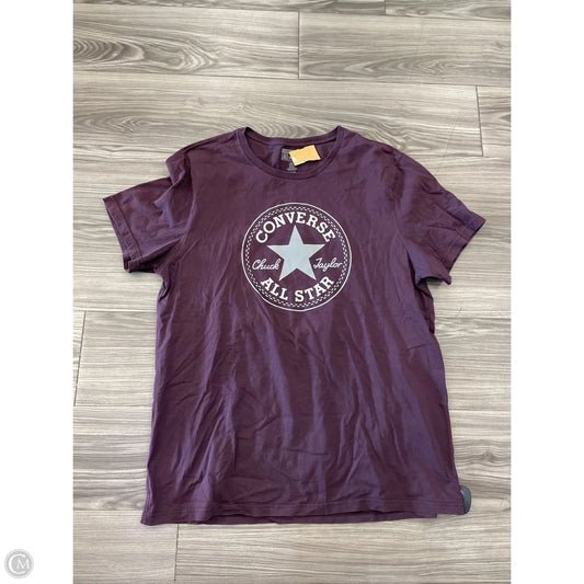 Top Short Sleeve By Converse In Purple, Size: Xl