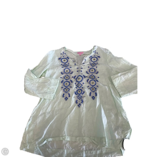 Top Long Sleeve Designer By Lilly Pulitzer In Green, Size: L