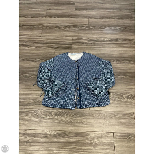 Coat Puffer & Quilted By Shein In Plaid Pattern, Size: L