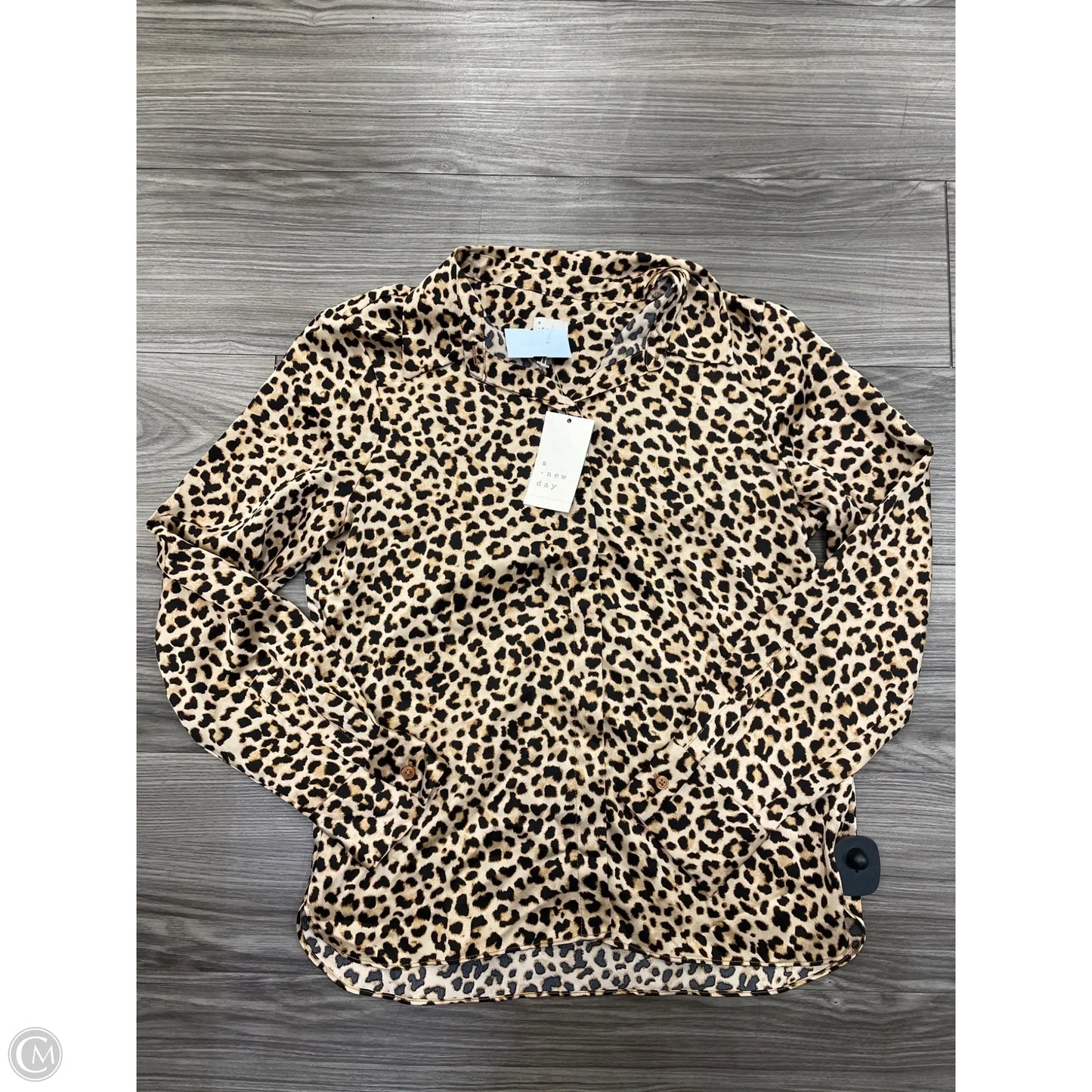 Blouse Long Sleeve By A New Day In Animal Print, Size: S