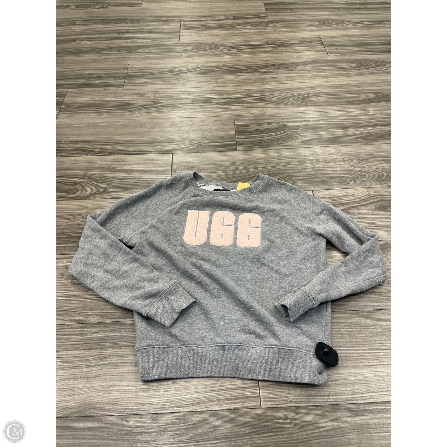 Sweatshirt Designer By Ugg In Grey & Pink, Size: Xs