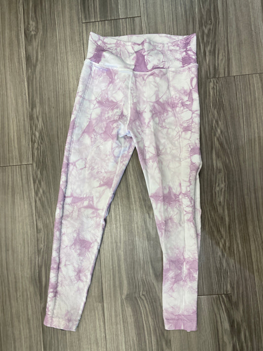 Athletic Leggings By Aerie In Purple & White, Size: M