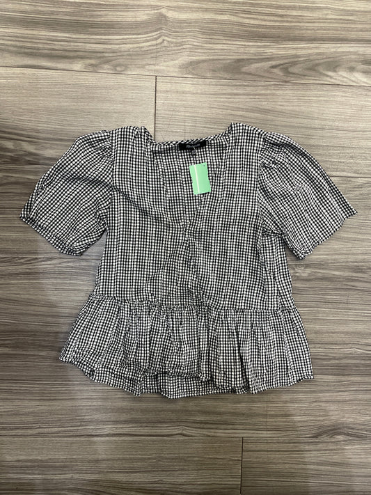 Top Short Sleeve By Madewell In Striped Pattern, Size: Xxs