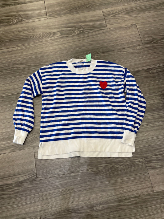 Sweater By Hem & Thread In Striped Pattern, Size: L