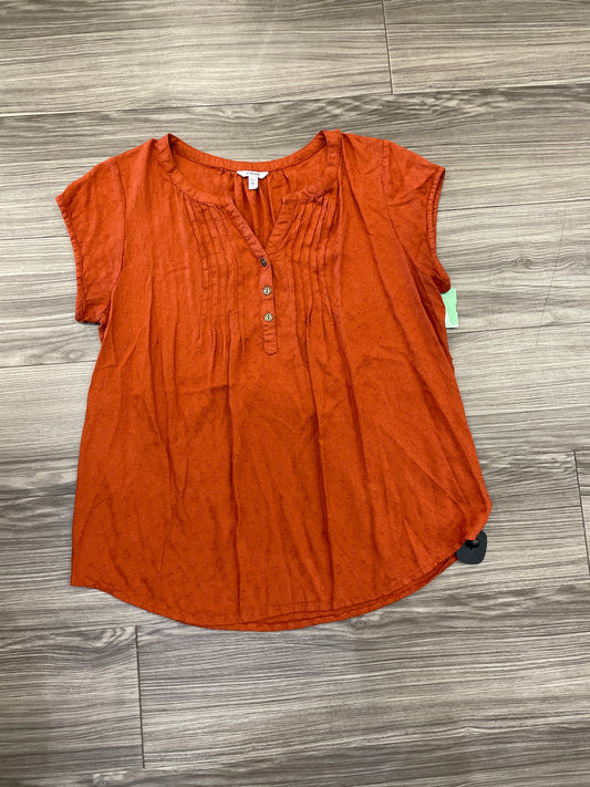 Orange Top Short Sleeve Sonoma, Size M