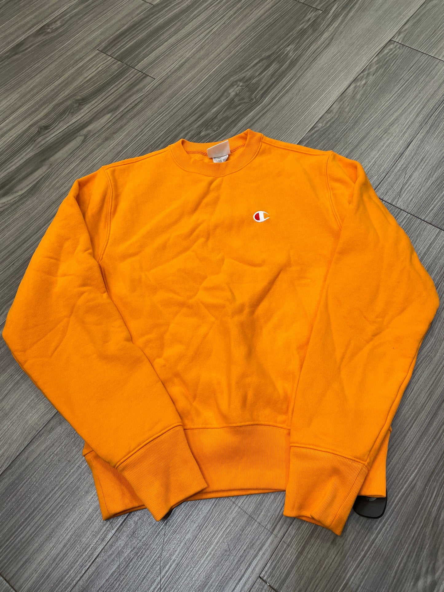 Orange Athletic Sweatshirt Crewneck Champion, Size S