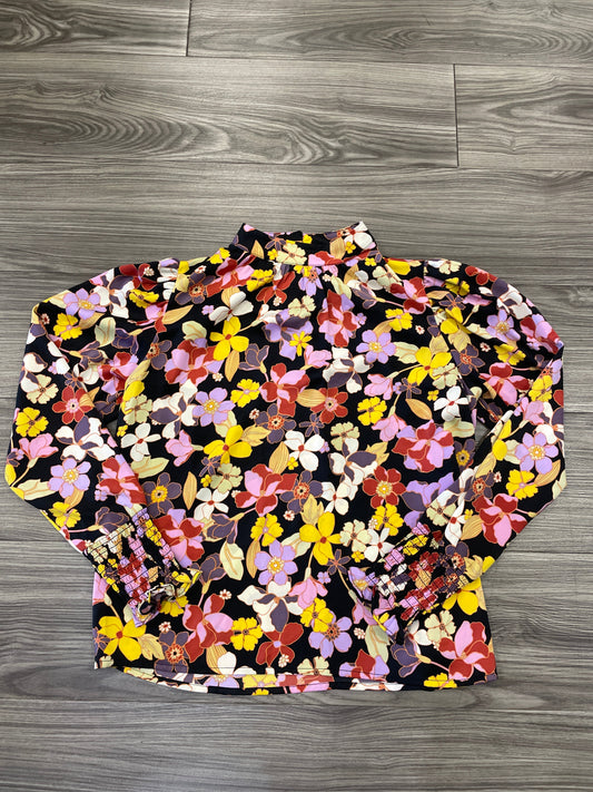 Floral Print Top Long Sleeve Who What Wear, Size S