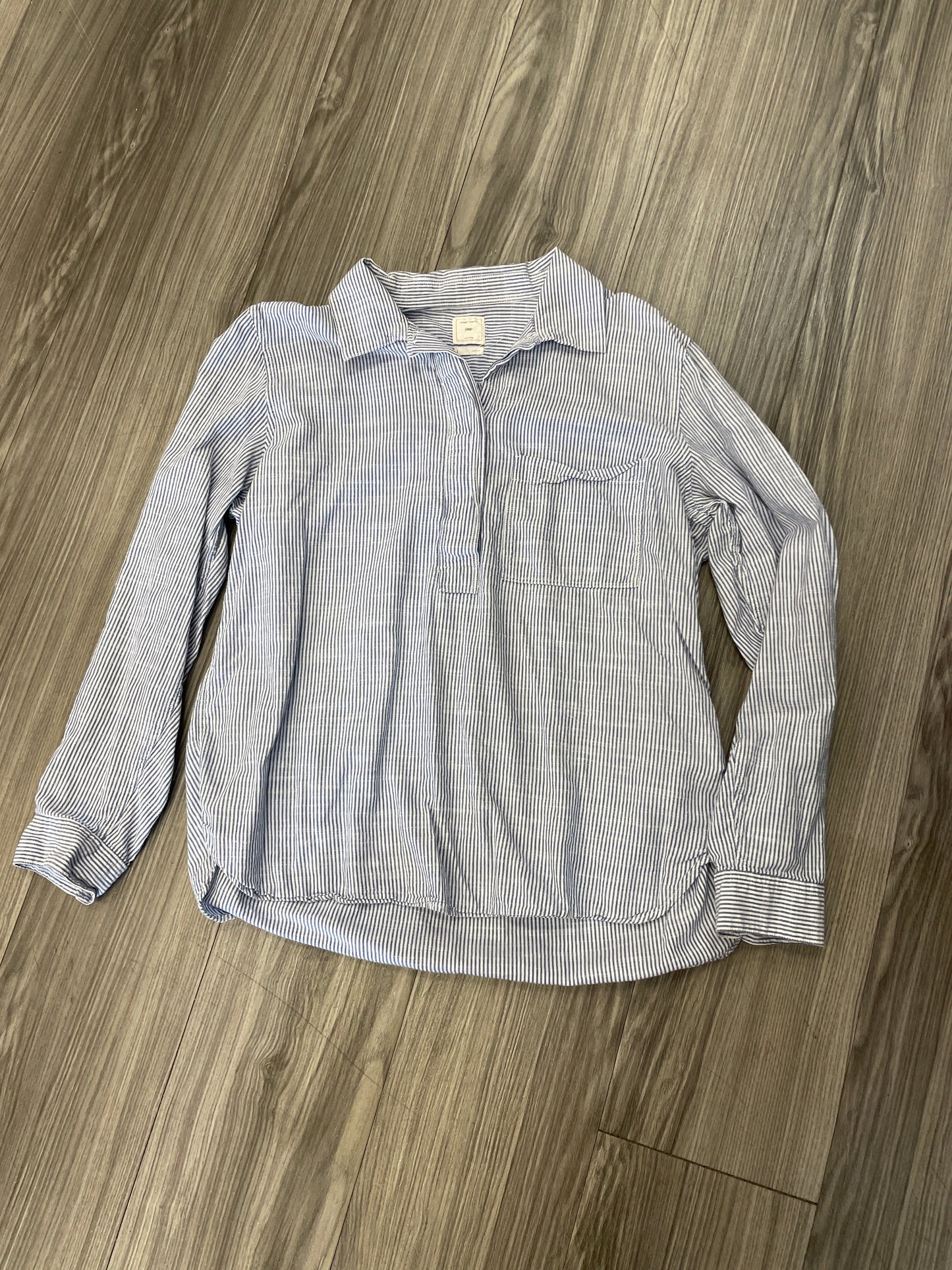 Top Long Sleeve By Gap In Striped Pattern, Size: L